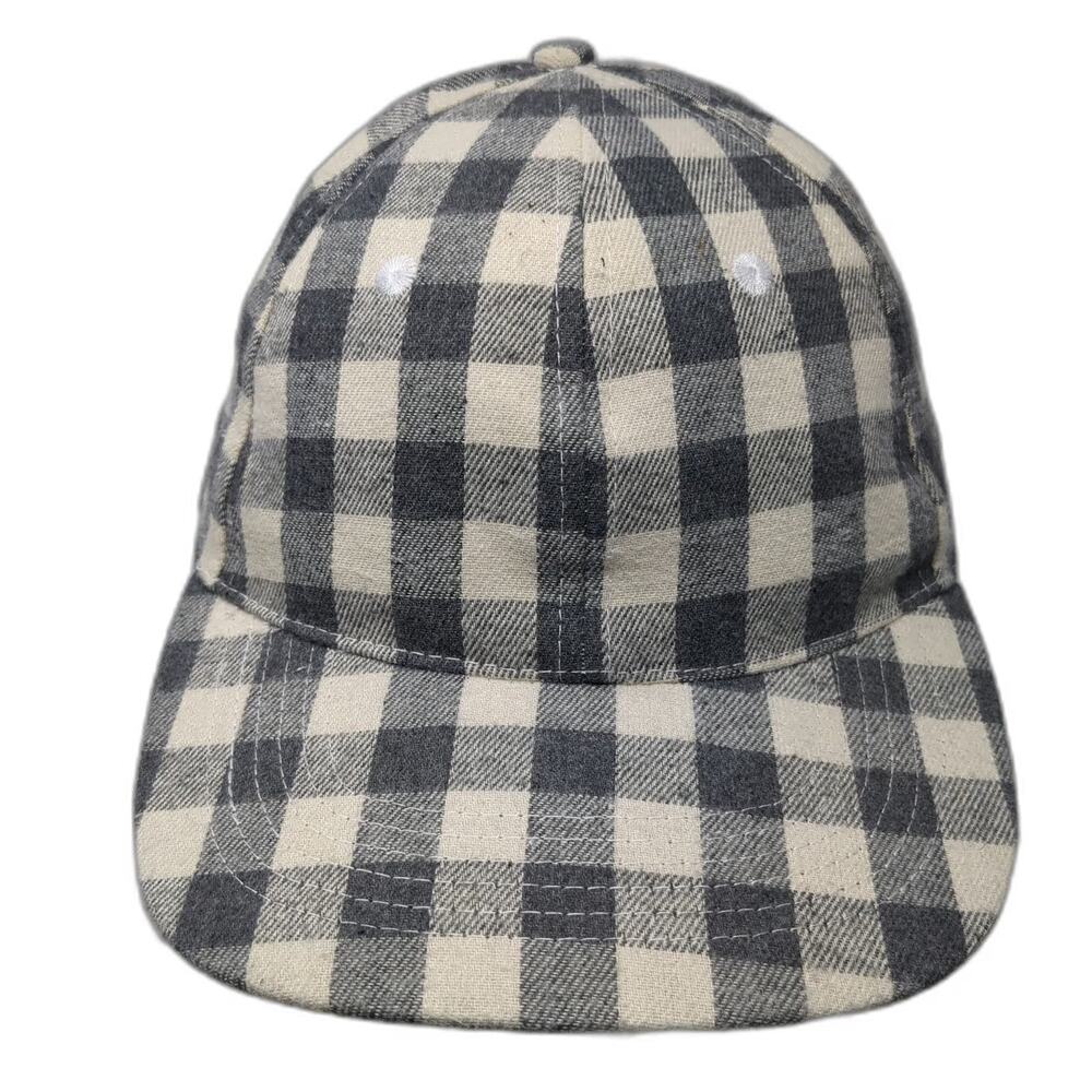 Cocus Pocus Baseball Cap Gray White One Size Buffalo Check Slideback Hat